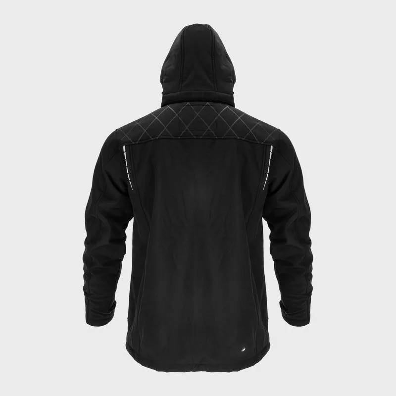 Jacheta Elastica Captusita cu Gluga / Negru - 2XL