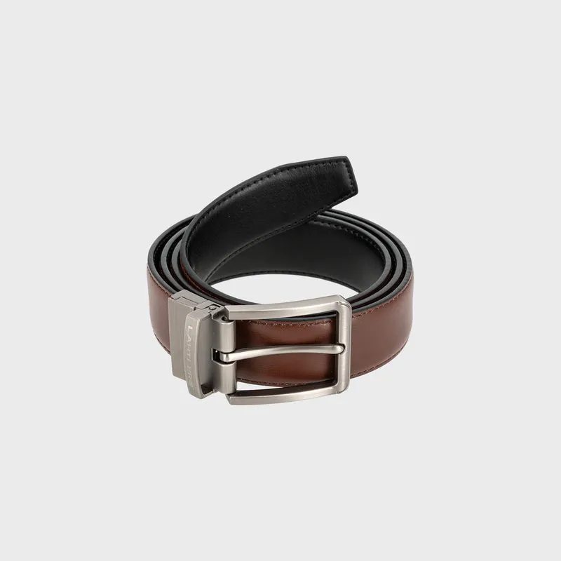 Curea Piele Naturala Reversibila / Negru-Maro / 120CM