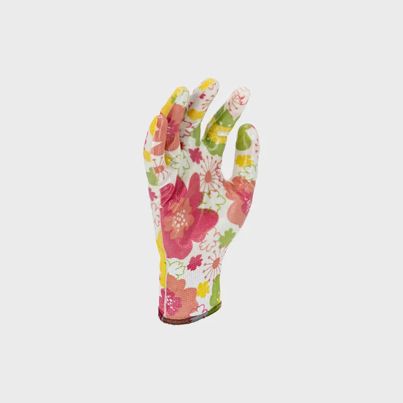 Manusa Nitril cu Model Floral Roz - 7