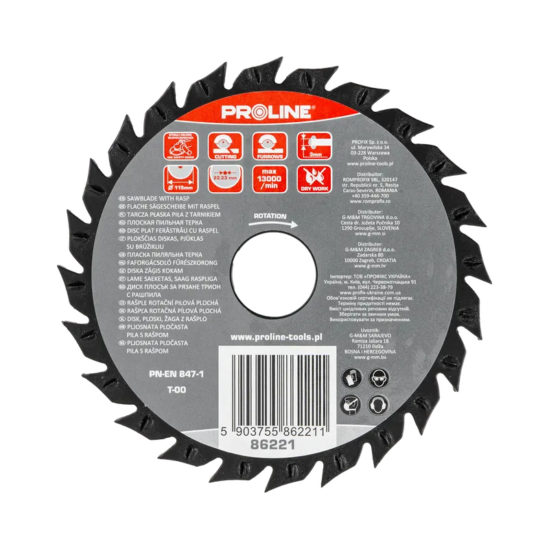 Disc Raspel Circular Plat / Frontal - 115MM