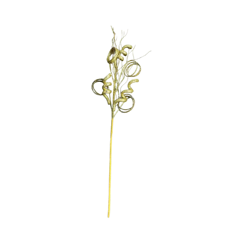 Crenguta Decorativa de Craciun - Sclipici Auriu 73CM