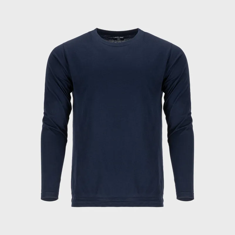 Tricou Bumbac Subtire cu Maneca Lunga / Bleumarin - L