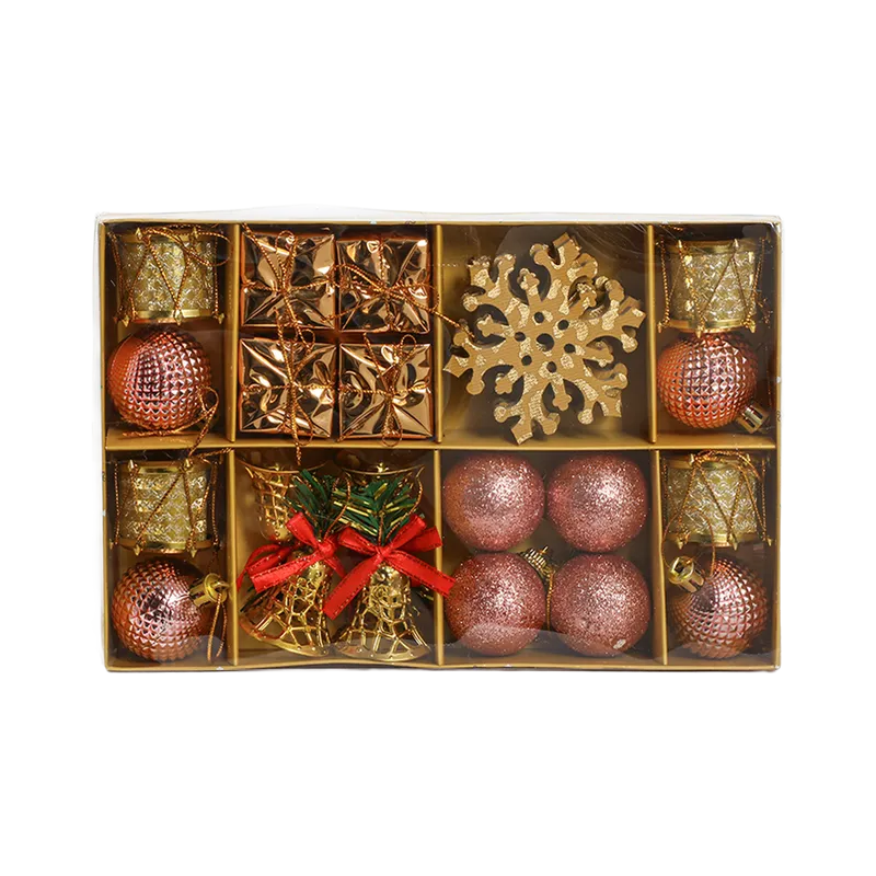 Set Ornamente de Craciun / Roz - 24P.