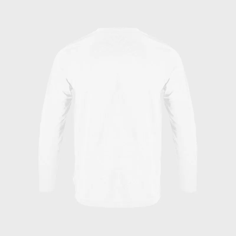 Tricou Bumbac Subtire cu Maneca Lunga / Alb - XL