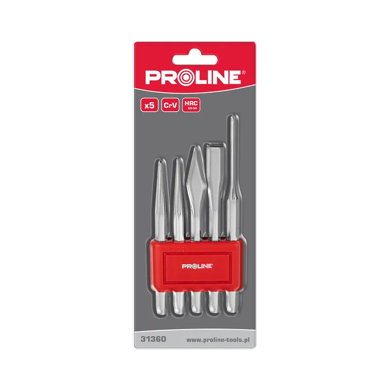 Set Dalti-Dornuri-Punctatoare CR-VA pentru Metal - 5P.