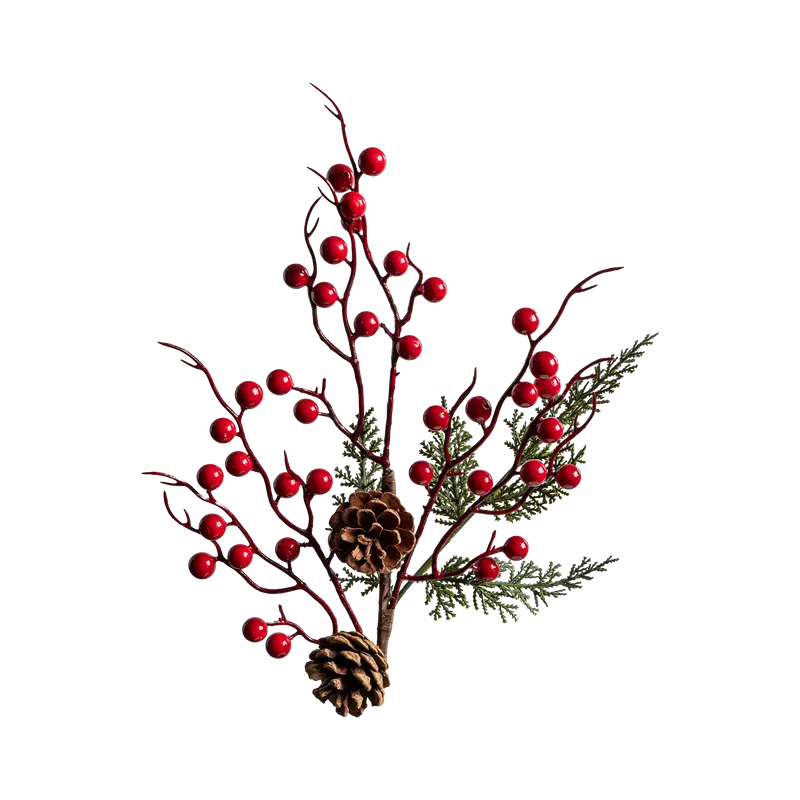 Crenguta Decorativa de Craciun - Bobite-Conuri 57CM