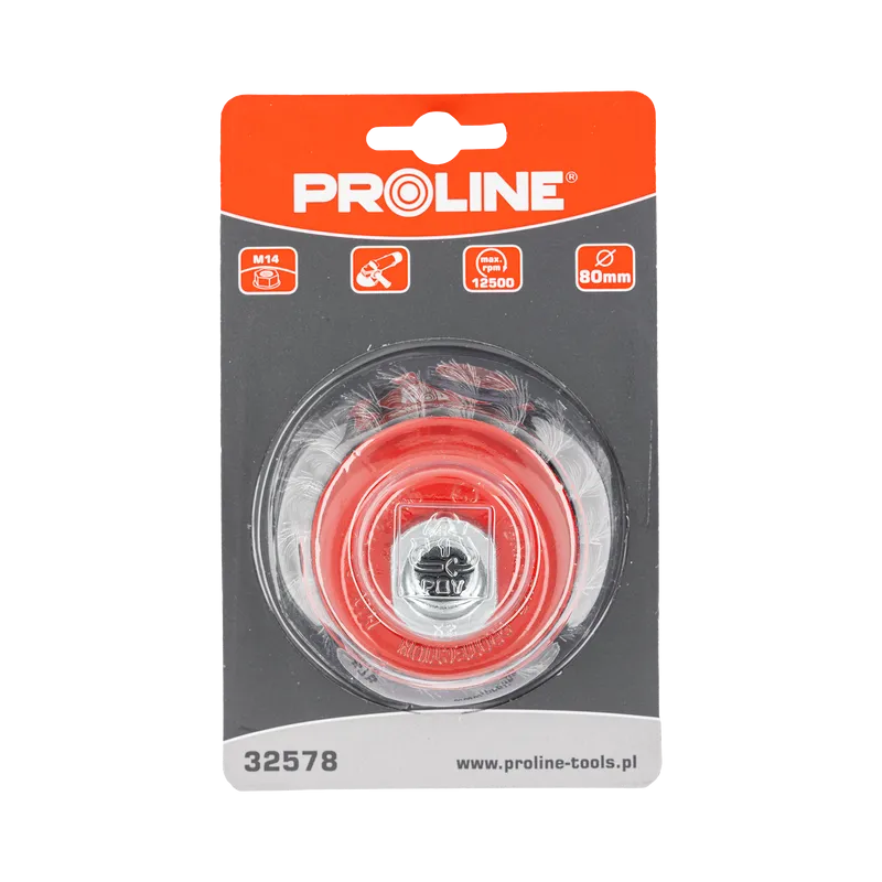 Perie Sarma Impletita Tip Cupa cu Filet 80MM
