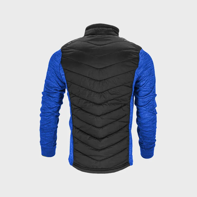 Jacheta cu Imprimeu si Matlasare / Albastru-Negru - 2XL