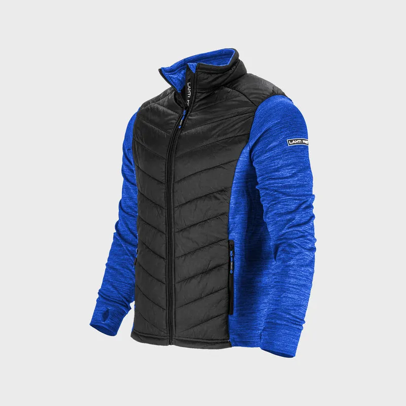 Jacheta cu Imprimeu si Matlasare / Albastru-Negru - 2XL