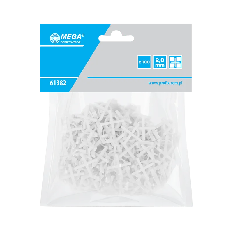 Distantiere Faianta Tip Cruce cu Inel 2.0MM, 100/Set