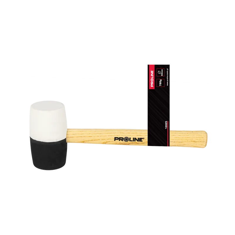 Ciocan Cauciuc Bicolor cu Maner Lemn 63MM / 780G