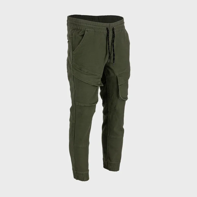 Pantalon Elastic cu Snur si Mansete / Kaki - L