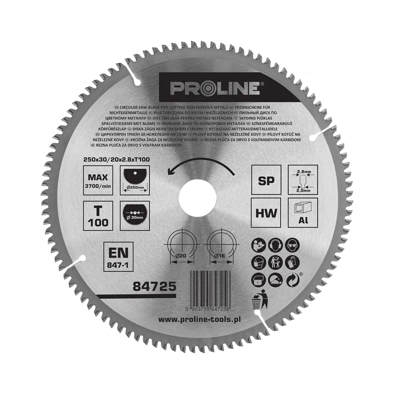 Disc Circular pentru Metal cu Dinti Vidia 250MM / 100D.