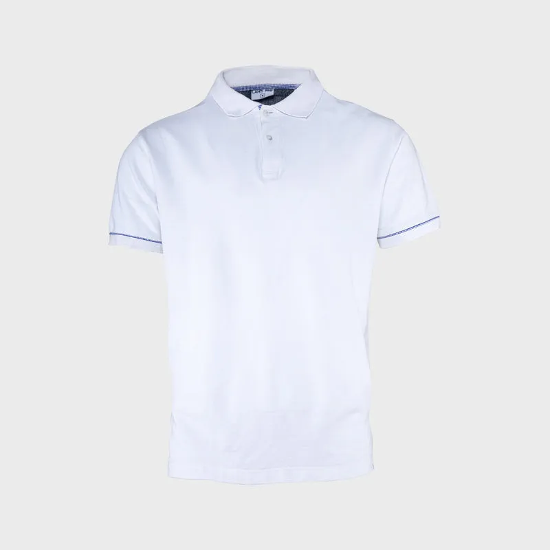 Tricou Bumbac Polo / Alb - M