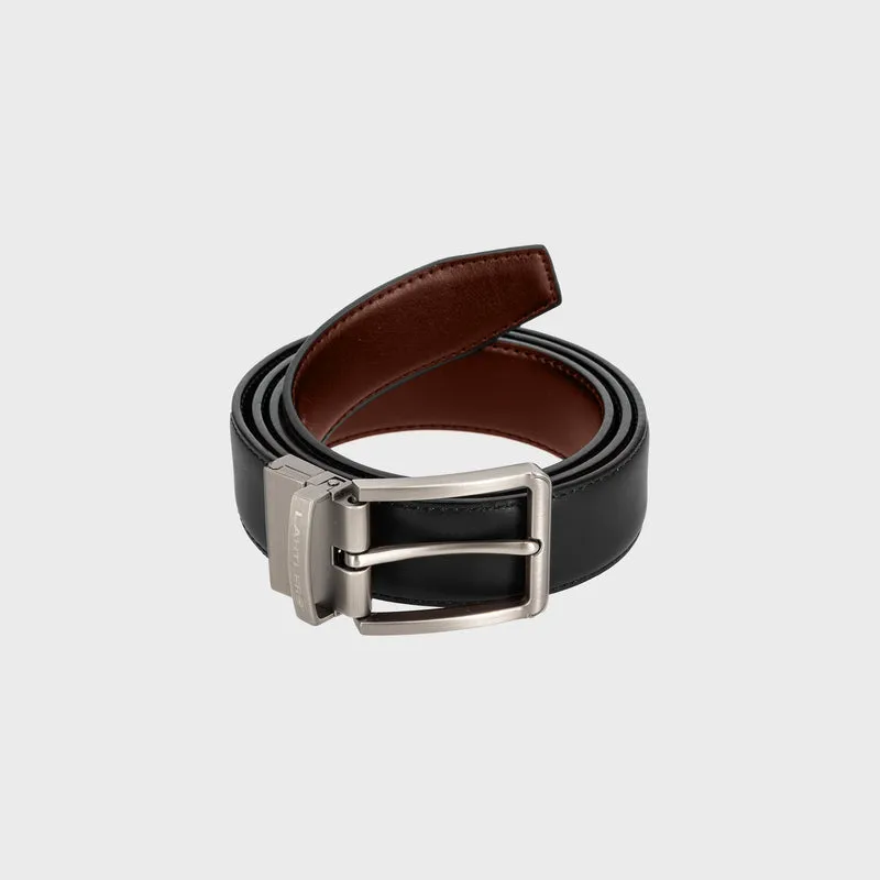 Curea Piele Naturala Reversibila / Negru-Maro / 120CM