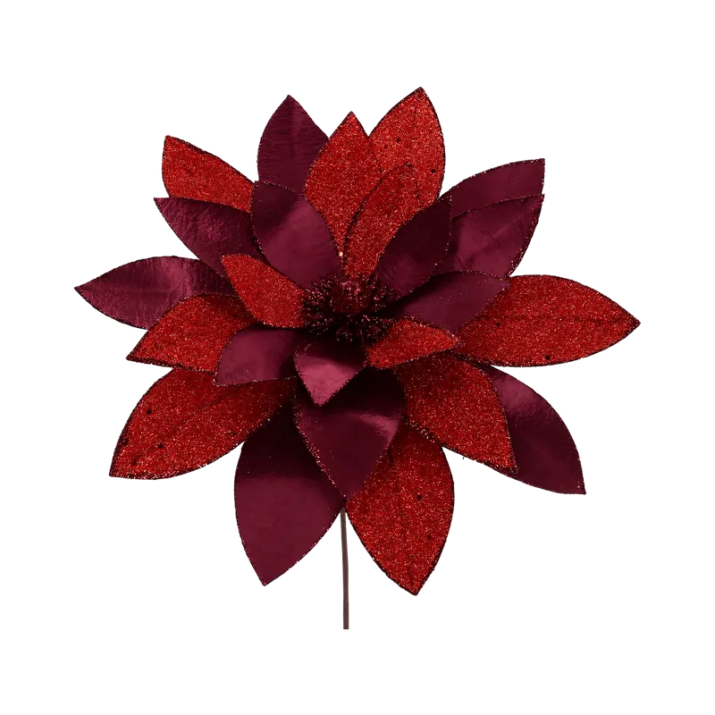 Floare Decorativa de Craciun 32CM / Rosu