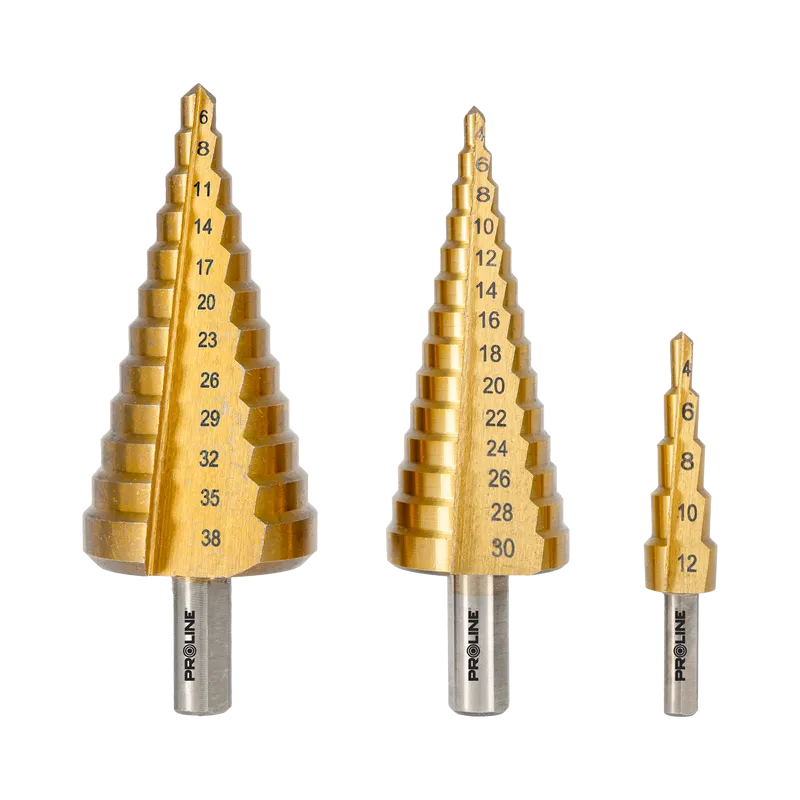 Set Burghie Metal HSS-Ti Conice in Trepte 4-38MM - 3P.