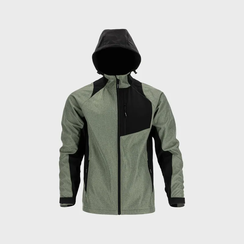Jacheta Elastica cu Gluga / Gri-Verzui - L