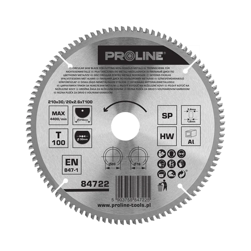 Disc Circular pentru Metal cu Dinti Vidia 210MM / 100D.