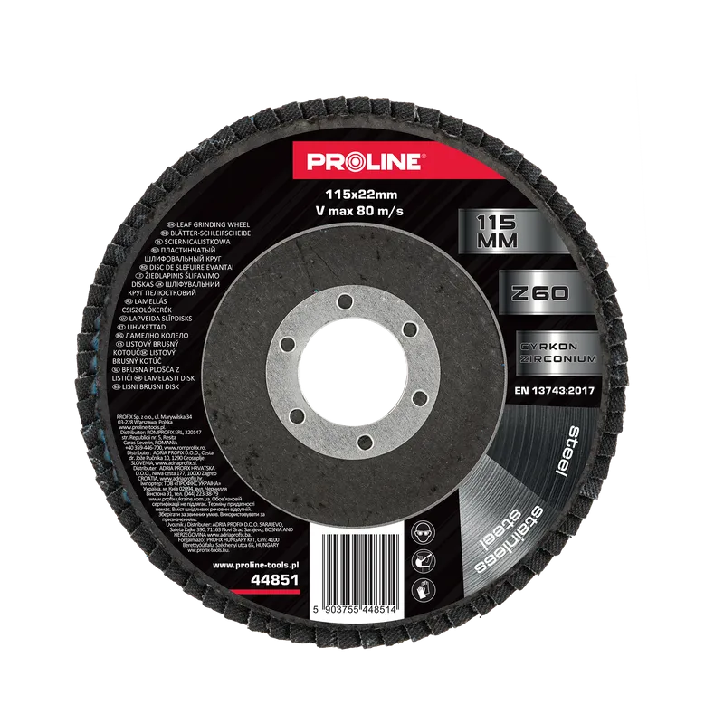 Disc Abraziv Lamelar cu Zirconiu 115MM - GR.60