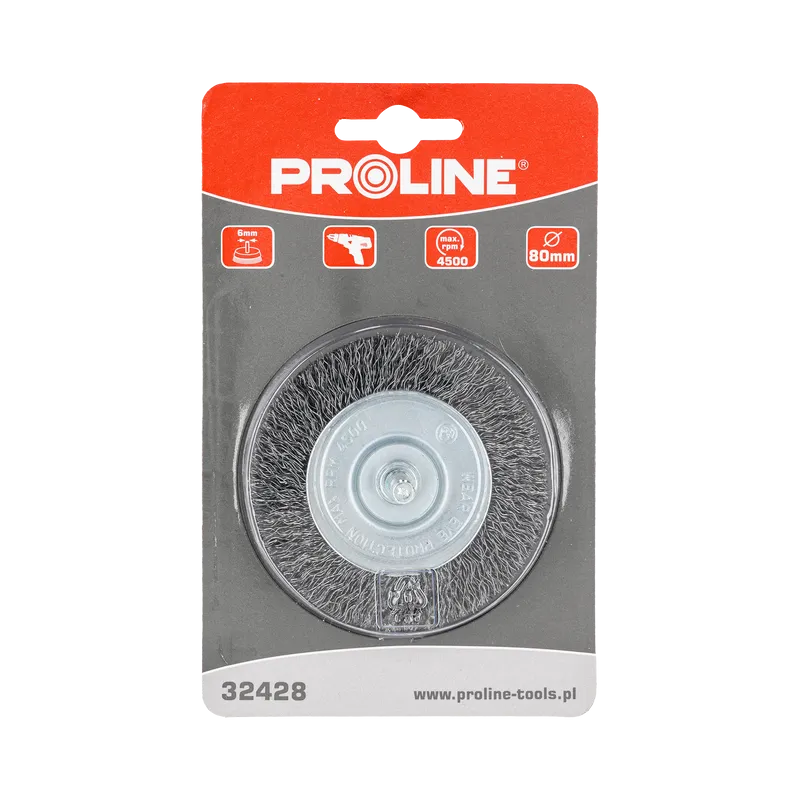 Perie Sarma Tip Circular cu Tija 80MM