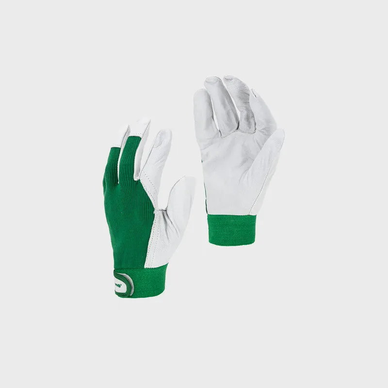 Manusa Elastan cu Palma Piele Ovina / Verde-Alb - 11