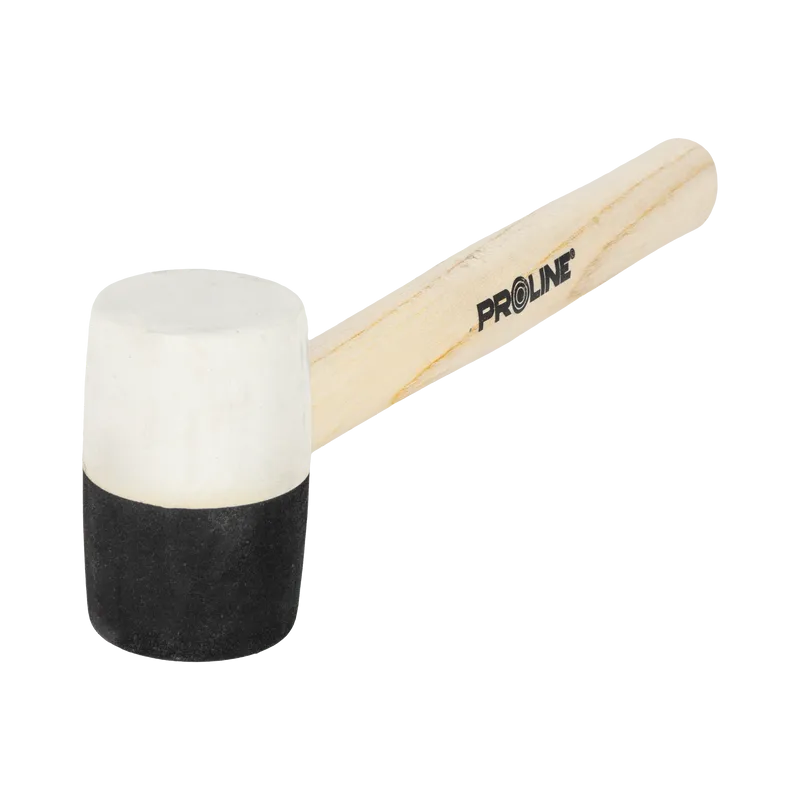 Ciocan Cauciuc Bicolor cu Maner Lemn 49MM / 340G