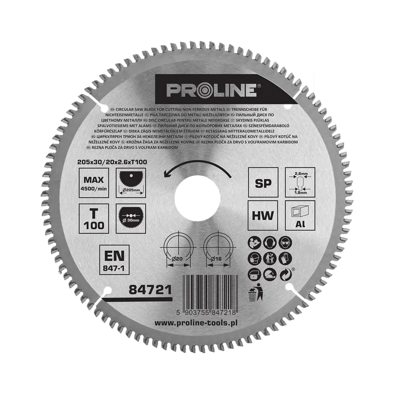 Disc Circular pentru Metal cu Dinti Vidia 205MM / 100D.