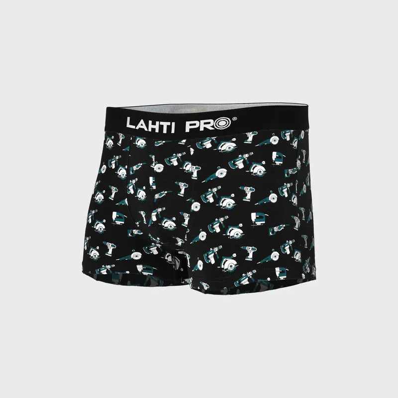 Set 3 Boxeri Barbati cu Model Negru-Gri-Rosu - 3XL