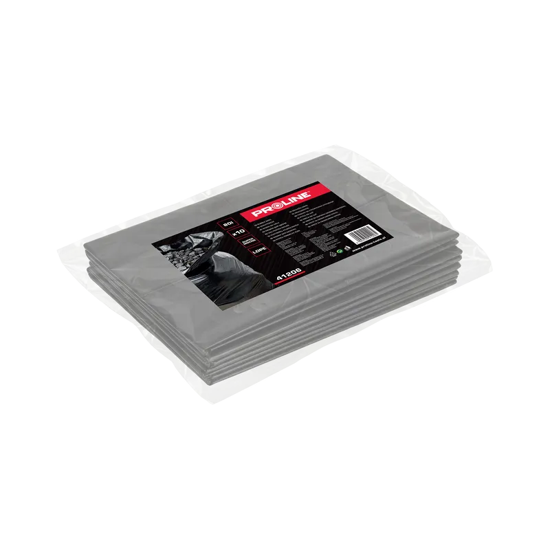Saci Moloz Polietilena 80L / Negru, 10/Set