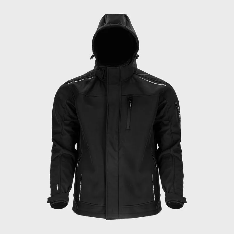 Jacheta Elastica Captusita cu Gluga / Negru - 2XL