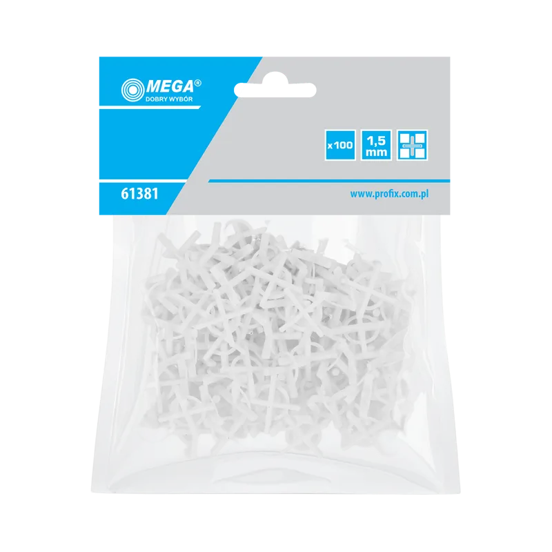 Distantiere Faianta Tip Cruce cu Inel 1.5MM, 100/Set