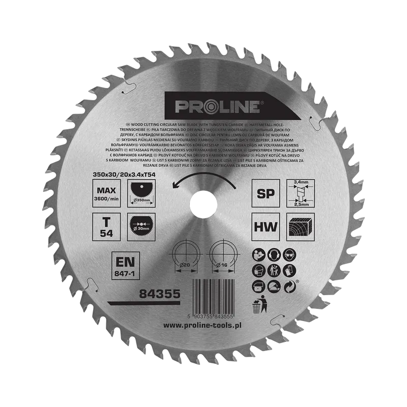 Disc Circular pentru Lemn cu Dinti Vidia 350MM / 54D.