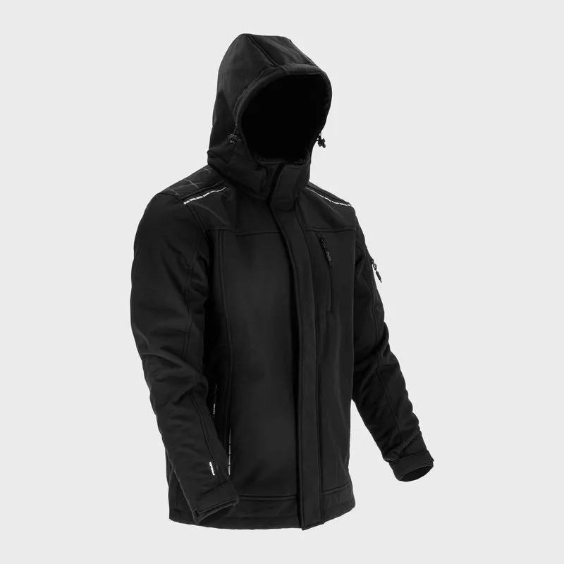 Jacheta Elastica Captusita cu Gluga / Negru - 2XL