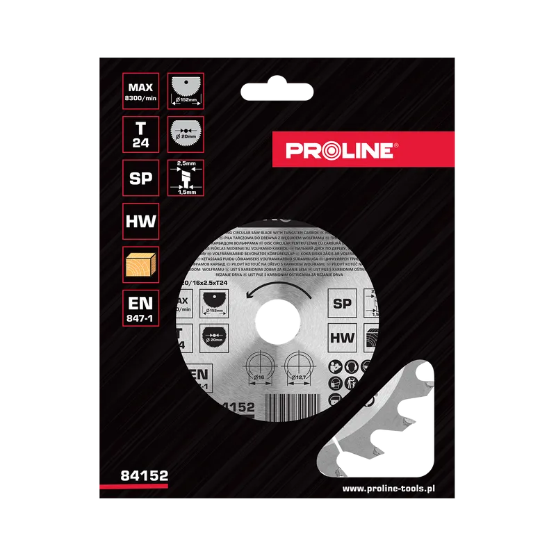 Disc Circular pentru Lemn cu Dinti Vidia 152MM / 24D.