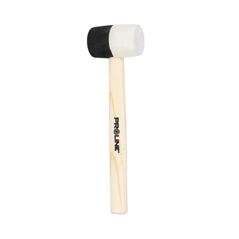 Ciocan Cauciuc Bicolor cu Maner Lemn 49MM / 340G