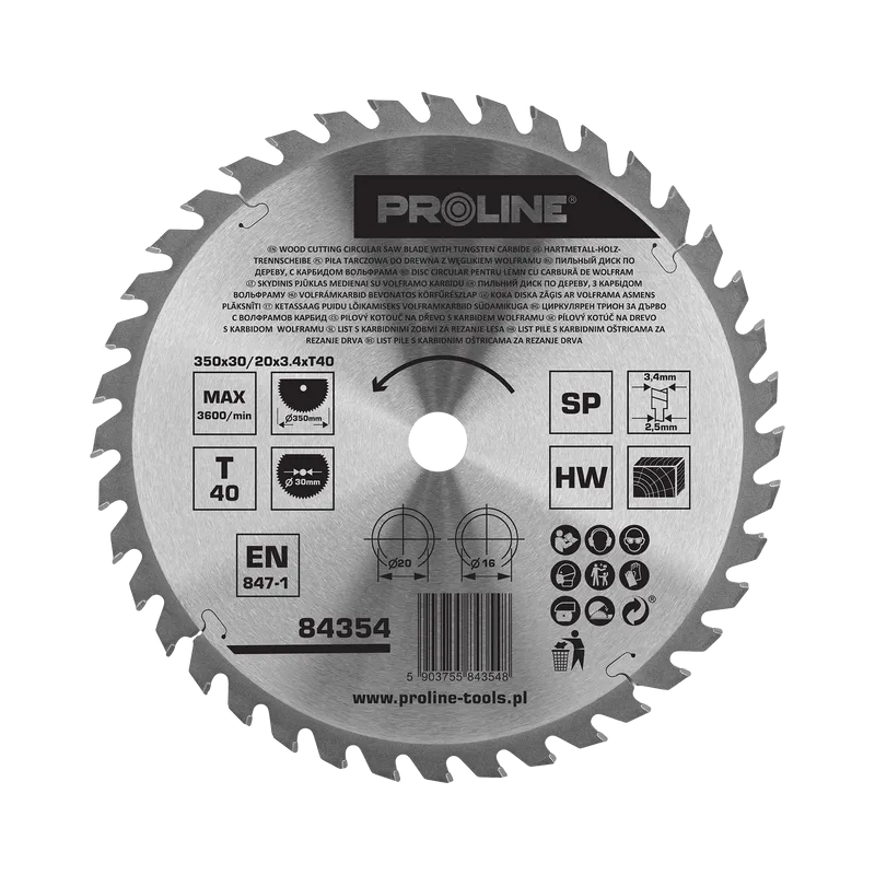 Disc Circular pentru Lemn cu Dinti Vidia 350MM / 40D.