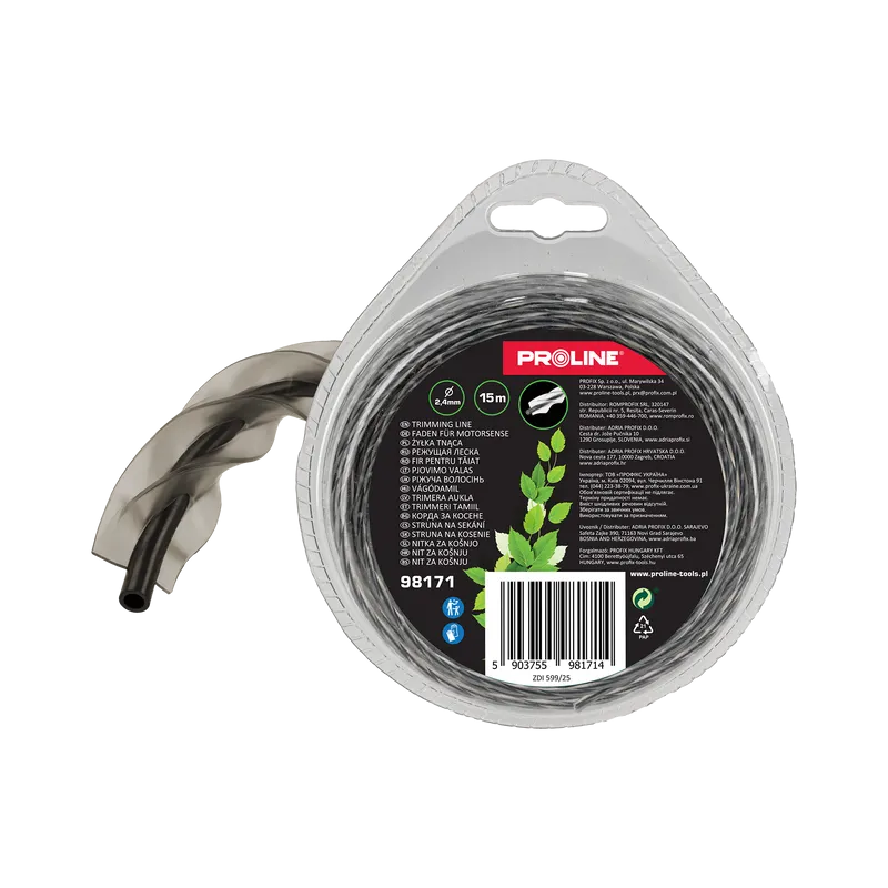 Fir Motocoasa Ranforsat - Patrat-Rasucit 2.4MM / 15M