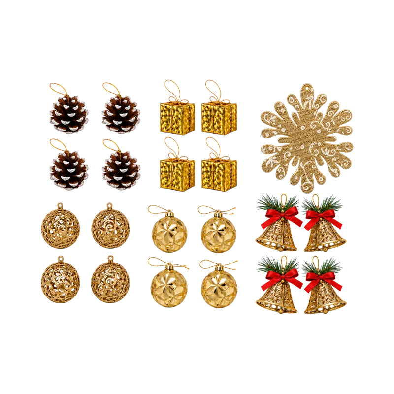 Set Ornamente de Craciun / Auriu - 24P.
