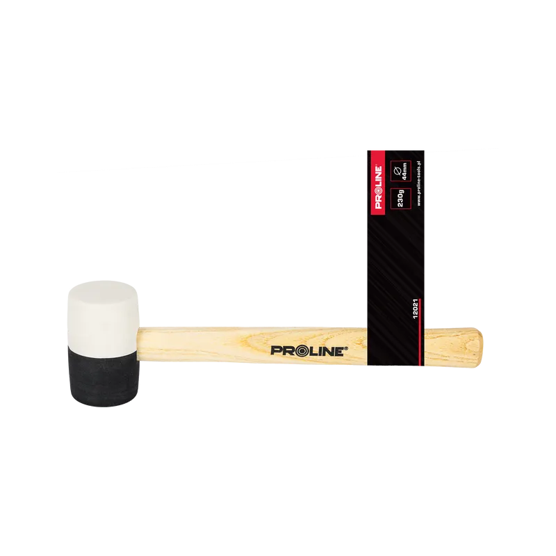 Ciocan Cauciuc Bicolor cu Maner Lemn 44MM / 230G