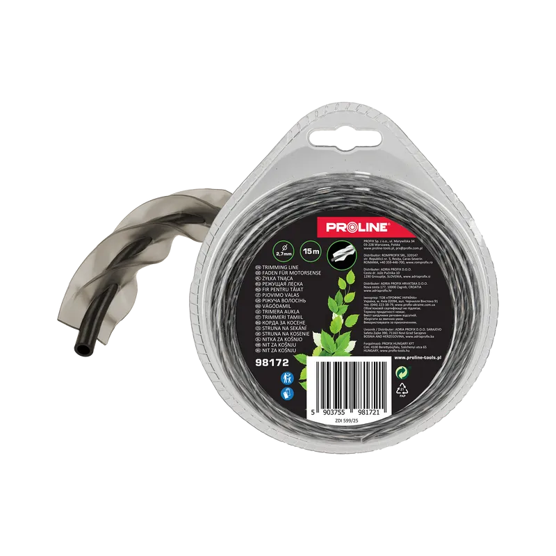 Fir Motocoasa Ranforsat - Patrat-Rasucit 2.7MM / 15M