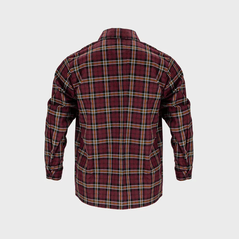 Camasa Flanel cu Carouri Dungate / Bordo - 2XL