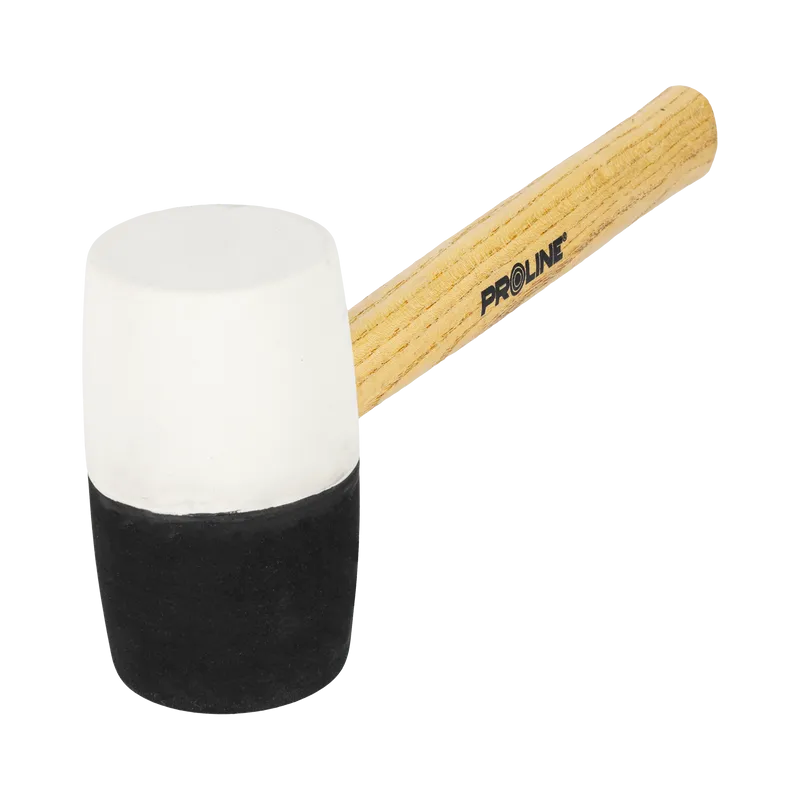 Ciocan Cauciuc Bicolor cu Maner Lemn 63MM / 780G