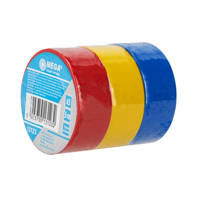 Benzi Izolatoare Multicolor 19X0.13MM / 3M, 3/Set