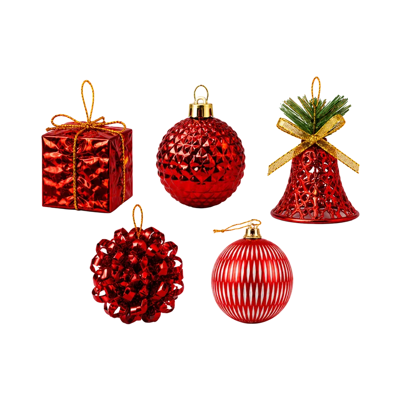 Set Ornamente de Craciun / Rosu - 24P.