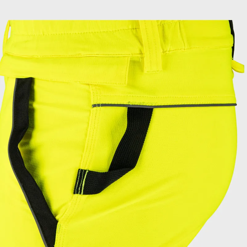 Pantalon Reflectorizant Elastic cu Model / Verde - M