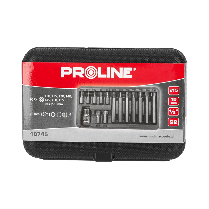 Set Varfuri Torx cu Orificiu CR-VA S2 - 15P.