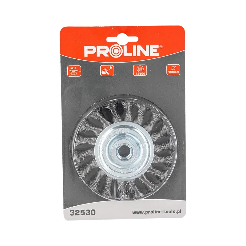 Perie Sarma Impletita Tip Circular cu Filet 100MM