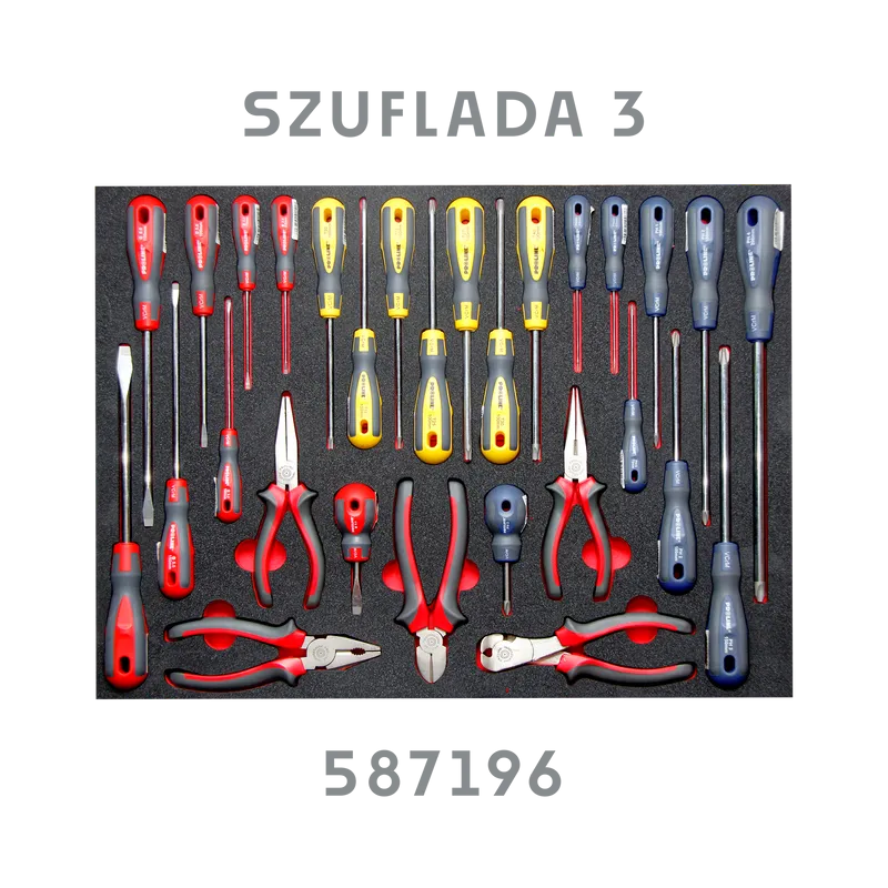 Dulap Scule Echipat 790X490X1010MM / 7 Sertare - 250P.