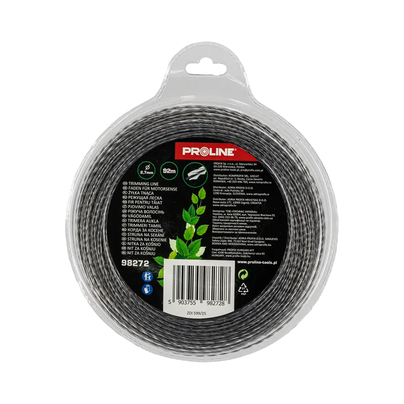 Fir Motocoasa Ranforsat - Patrat-Rasucit 2.7MM / 92M